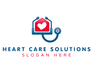 Cardiologist Stethoscope Heart logo design