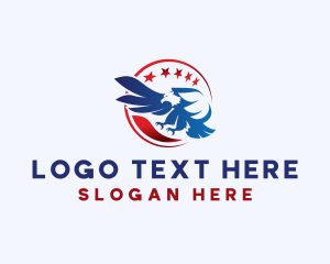 Institution - Patriotic American Eagle logo design