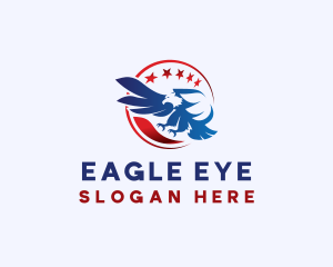 Patriotic American Eagle logo design