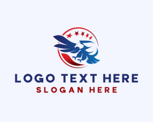 Animal - Patriotic American Eagle logo design