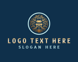 Ancient Greek Poseidon logo design