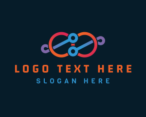 Infinity Loop - Circuit Infinity Loop logo design