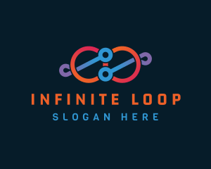 Loop - Circuit Infinity Loop logo design