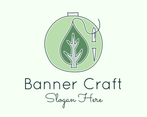 Green Leaf Embroidery logo design