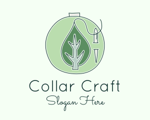 Green Leaf Embroidery logo design