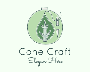 Green Leaf Embroidery logo design