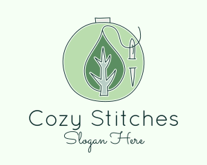 Green Leaf Embroidery logo design