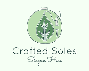 Green Leaf Embroidery logo design