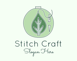 Green Leaf Embroidery logo design