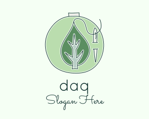 Sewing - Green Leaf Embroidery logo design