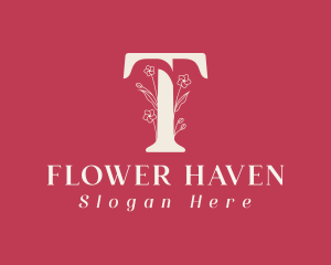 Blossoming - Garden Floral Letter T logo design