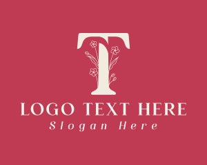 Flower Shop - Garden Floral Letter T logo design