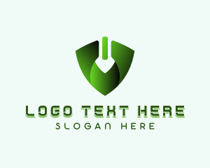 It - Tech Cyberspace Shield logo design