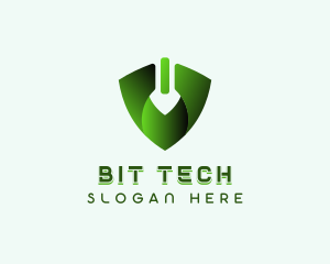 Tech Cyberspace Shield logo design