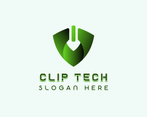 Tech Cyberspace Shield logo design