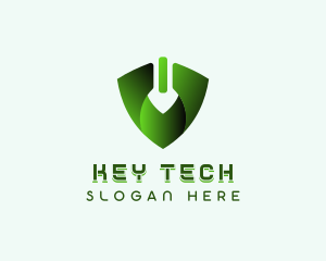 Tech Cyberspace Shield logo design