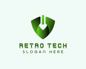 Tech Cyberspace Shield logo design