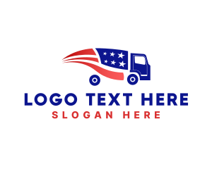 Shipping - American Trucking Company logo design