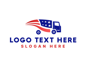 Courier - American Trucking Company logo design