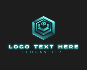 3D Tech Cube logo design