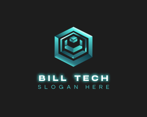 3D Tech Cube logo design