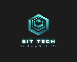 3D Tech Cube logo design