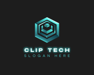 3D Tech Cube logo design