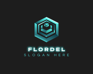 3D Tech Cube logo design