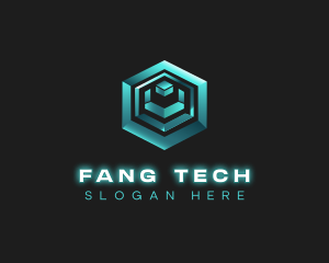 3D Tech Cube logo design