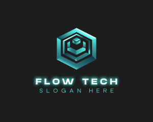 3D Tech Cube logo design