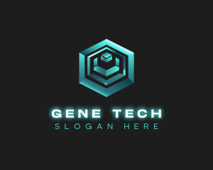 3D Tech Cube logo design