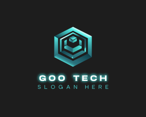 3D Tech Cube logo design