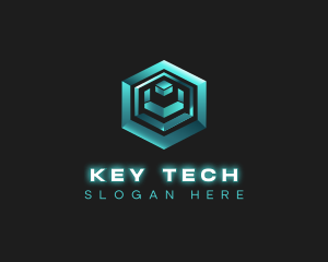 3D Tech Cube logo design