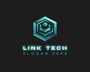 3D Tech Cube logo design