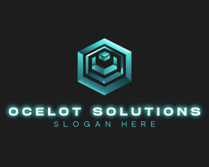 3D Tech Cube logo design