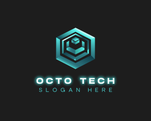 3D Tech Cube logo design