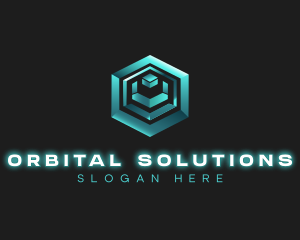 3D Tech Cube logo design