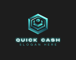 3D Tech Cube logo design