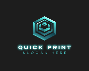 3D Tech Cube logo design