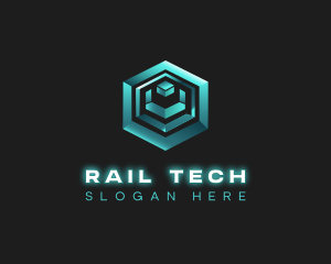 3D Tech Cube logo design