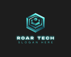 3D Tech Cube logo design