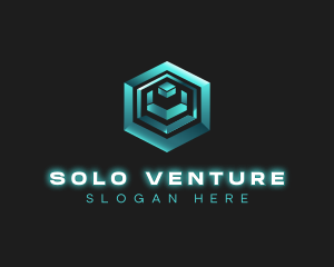 3D Tech Cube logo design