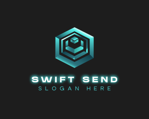 3D Tech Cube logo design