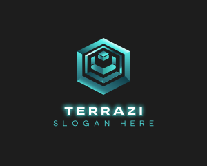 3D Tech Cube logo design