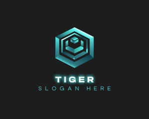 3D Tech Cube logo design