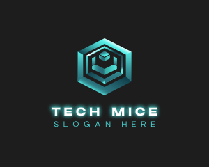 3D Tech Cube logo design