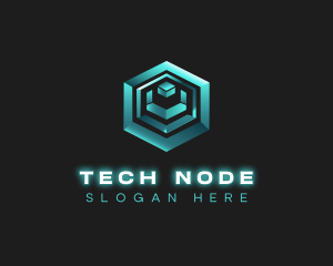 3D Tech Cube logo design