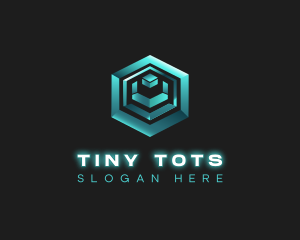 3D Tech Cube logo design