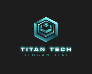 3D Tech Cube logo design