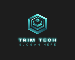 3D Tech Cube logo design